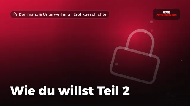 Erotikgeschichte „Wie du willst Teil 2“ – Thema Dominanz & Unterwerfung